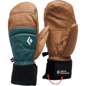 Women's Black Diamond Spark Mittens 2027 in Brown size Medium | Leather