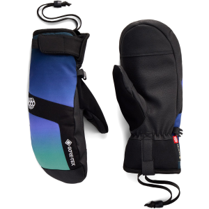 686 Women's 686 GORE-TEX Linear Under Cuff Mittens 2027 in Black size Small | Leather - $79.95 at evo