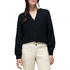 Prana Women's Prana Sunday River Short Cardigan Sweater 2026 in Black size X-Small | Polyester - $98.00 at evo