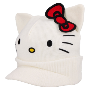 686 Women's 686 Hello Kitty Visor Beanie Hat 2027 in White | Acrylic - $34.95 at evo