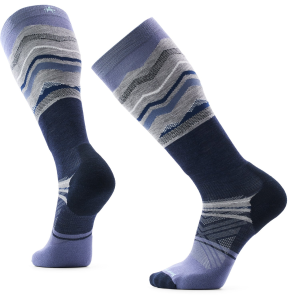 Smartwool Ski Targeted Cushion Expanding Horizons OTC Socks 2027 in Blue size Medium | Nylon/Wool/Elastane