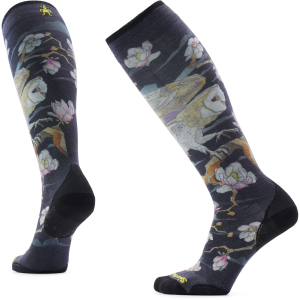 Smartwool Women's Smartwool Ski Zero Cushion Nightwatcher Print OTC Socks 2027 in Black size Medium | Nylon/Wool/Elastane - $29.95 at evo