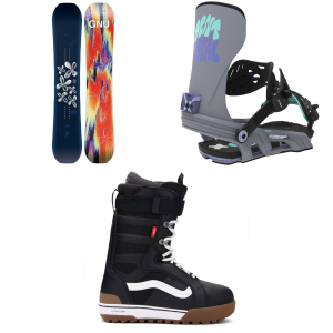 Gnu Women's GNU Gloss Snowboard 2027 - 148 Package (148 cm) + S/M Womens in White size 148/S/M | Nylon/Aluminum - $926.98 at evo