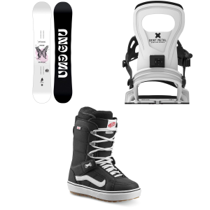 Gnu Women's GNU Fiction Snowboard 2027 - 151 Package (151 cm) + S/M Womens in White size 151/S/M | Aluminum - $807.48 at evo