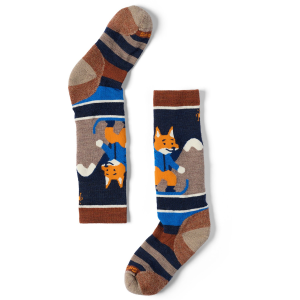 Kid's Smartwool Wintersport Full Cushion Fox Glade OTC Socks 2027 in Gray size Small | Nylon/Wool/Elastane