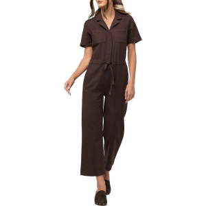 Du/Er Women's DU/ER Stretch Canvas Girlfriend Jumpsuit 2026 Pant in Brown size Medium | Cotton/Elastane/Lycra - $159.00 at evo