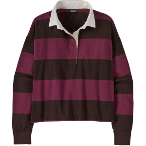 Women's Patagonia Long-Sleeve Rugby Shirt 2026 in Red size X-Small | Cotton