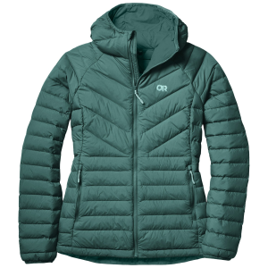 Outdoor Research Women's Outdoor Research Transcendent Down Hoodie Plus 2027 in Black size 2X | Nylon - $300.00 at evo