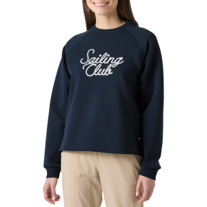 Women's Helly Hansen Capri Sweatshirt 2027 in Blue size Large | Cotton/Elastane/Polyester