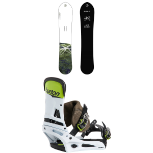 Public Snowboards Outreach Snowboard 2026 - 161 Package (161 cm) + S Mens in Green size 161/S