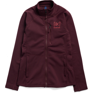 Women's Burton [ak] Baker Fleece Stretch Top 2027 in Red size X-Large | Nylon/Spandex/Polyester
