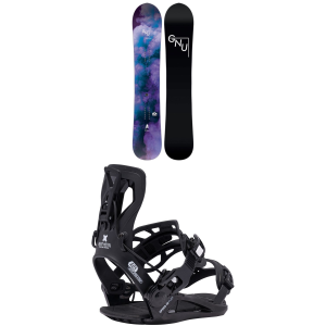 Women's GNU Setsuna Snowboard 2027 - 143 Package (143 cm) + M Mens in Black size 143/M | Nylon
