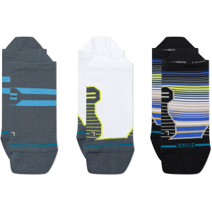 Stance Stripe Light Tab 3-Pack Socks Unisex 2026 in Blue size Medium | Nylon