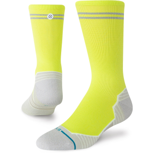 Stance Reflector Light Crew Socks Unisex 2026 in Yellow size Large | Nylon