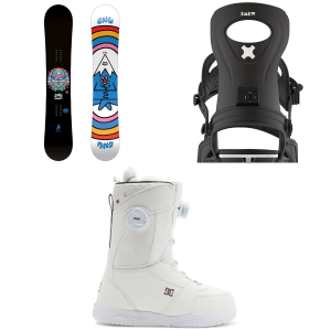 Women's GNU Velvet C2 Snowboard 2026 - 147 Package (147 cm) + S/M Womens in Black size 147/S/M | Nylon/Aluminum