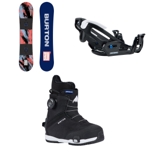 Burton Kid's Burton Grom Camber SnowboardKids' 2027 - 110 Package (110 cm) + M Kids in White size 110/M | Nylon - $639.85 at evo
