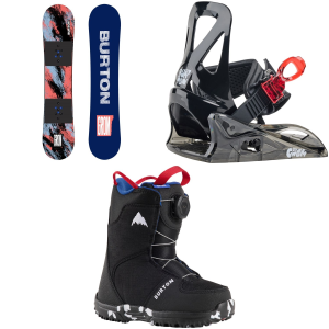 Burton Kid's Burton Grom Camber SnowboardKids' 2027 - 130 Package (130 cm) + M Kids in Red size 130/M - $503.87 at evo