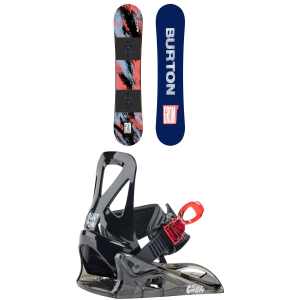 Burton Kid's Burton Grom Camber SnowboardKids' 2027 - 120 Package (120 cm) + M Kids in Red size 120/M - $350.91 at evo