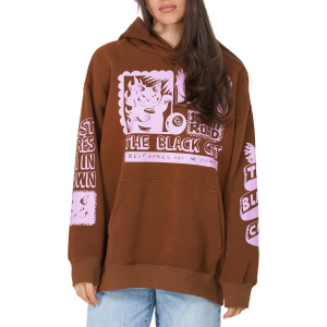 Notice The Reckless Women's Notice The Reckless Black Cat Oversized Hoodie 2026 in Brown size Large | Cotton - $79.95 at evo