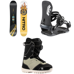 Kid's Nitro Future Team Pro x Marcus Kleveland SnowboardBoys' 2027 - 138 Package (138 cm) + S Kids in Black size 138/S | Aluminum