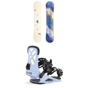 Sims Women's Sims Fluid Snowboard 2027 - 142 Package (142 cm) + L Womens in Light Blue size 142/L | Aluminum - $569.94 at evo