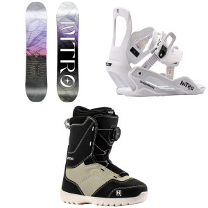 Kid's Nitro Spirit SnowboardToddlers' 2027 - 116 Package (116 cm) + XS Kids in Black size 116/Xs