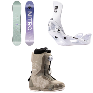 Women's Nitro Nova Snowboard 2027 - 148 Package (148 cm) + S Womens in White size 148/S