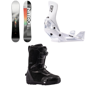 Nitro Nitro Phase Snowboard 2027 - 162 Package (162 cm) + S Mens in White size 162/S - $1097.87 at evo