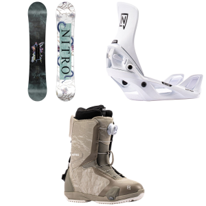 Nitro Women's Nitro Mystique Snowboard 2027 - 142 Package (142 cm) + L Womens in White size 142/L - $1088.87 at evo