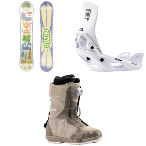 Women's Nitro Mercy Snowboard 2027 - 146 Package (146 cm) + M Womens in White size 146/M