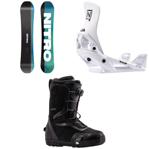 Nitro Prime Chroma Snowboard 2027 - 152 Package (152 cm) + M Mens in Black size 152/M