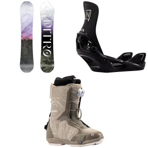 Nitro Women's Nitro Lectra Leaf Snowboard 2027 - 142 Package (142 cm) + M Womens in White size 142/M - $989.87 at evo