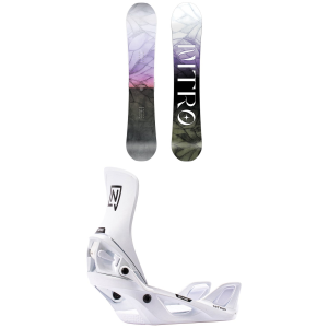 Nitro Women's Nitro Lectra Leaf Snowboard 2027 - 146 Package (146 cm) + L Womens in White size 146/L - $709.90 at evo