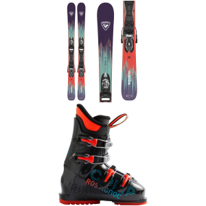 Rossignol Kid's Rossignol Sender Jr Skis + Kid-X 4 BindingsKids' 2027 - 116 Package (116 cm) + 25.5 K's Alpine Ski Boots in White size 116/25.5 | Aluminum - $464.90 at evo