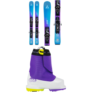 Fischer Kid's Fischer One Skis + FS CA JRS BindingsKids' 2027 - 100 Package (100 cm) + 15.5 K's Alpine Ski Boots in Purple size 100/15.5 | Rubber - $399.90 at evo
