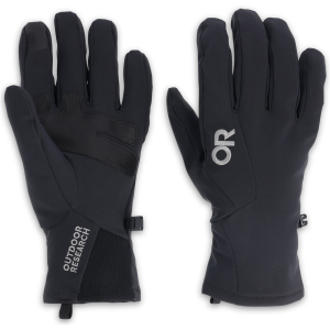 Outdoor Research Sureshot Softshell Glove 2027 in Black size Medium | Nylon/Spandex/Leather