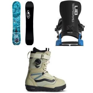 Lib Tech Golden Orca Snowboard 2027 - 161 Package (161 cm) + M Mens in Black size 161/M | Nylon/Aluminum