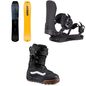 Arbor Coda Snowboard 2027 - 159W Package (159W cm) + S Mens in Red size 159W/S | Aluminum/Plastic