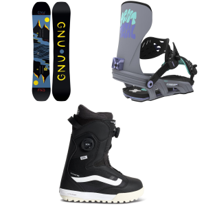 Women's GNU Ladies Choice Snowboard 2027 - 148.5 Package (148.5 cm) + S/M Womens in Black size 148.5/S/M | Nylon/Aluminum