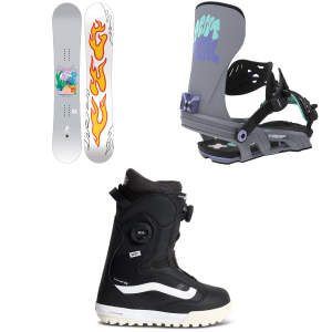 Women's GNU Velvet Snowboard 2027 - 139 Package (139 cm) + S/M Womens in Black size 139/S/M | Nylon/Aluminum
