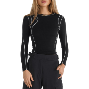 Seniq Women's SENIQ Everform All Season Long Sleeve Baselayer Top 2026 in Black size Large | Wool - $108.00 at evo