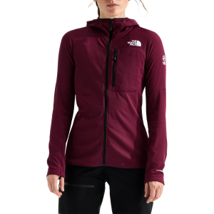 Women's The North Face Summit FUTUREFLEECE(TM) Full Zip Hoodie 2027 in Red size X-Large | Polyester