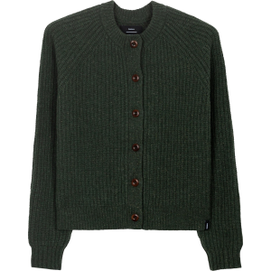 Women's Finisterre Mora Crew Neck Cardigan Sweater 2026 in Green size 10 | Wool