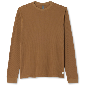 Vuori Waffle Cew Men's 2026 in Brown size Medium | Cotton/Elastane