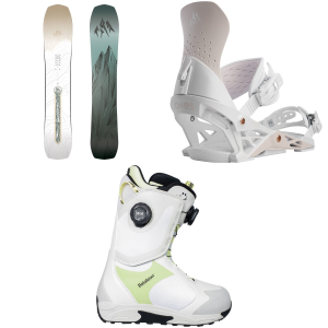 Women's Jones Flagship Snowboard 2027 - 146 Package (146 cm) + S Womens in Black size 146/S | Nylon/Plastic