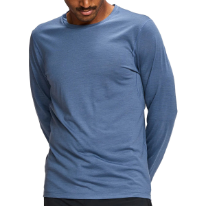 Janji Repeat Long Sleeve Shirt Men's 2026 in Blue size Medium | Nylon/Wool/Micron