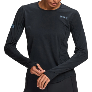 Women's Janji Run All Day Long-Sleeve Shirt 2026 in Black size X-Large | Polyester