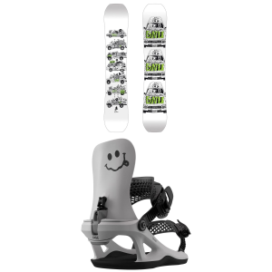 Kid's GNU Money SnowboardKids' 2027 - 130 Package (130 cm) + Kids in Gray