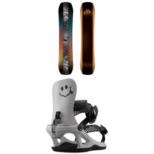 Kid's Jones Mountain Twin SnowboardKids' 2027 - 140 Package (140 cm) + Kids in Gray