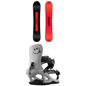 Arbor Kid's Arbor Red Gerard AM SnowboardKids' 2027 - 140 Package (140 cm) + Kids in Gray | Plastic - $521.91 at evo